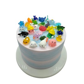 RARDSAY 28pcs Ocean Mini Sea Animal Figurines Miniature Little Small Animal Figures Bulk Miniature Ocean Desk Pets Figurines for Garden Micro Landscape DIY Fish Tank Aquarium Potted Dollhouse Decor