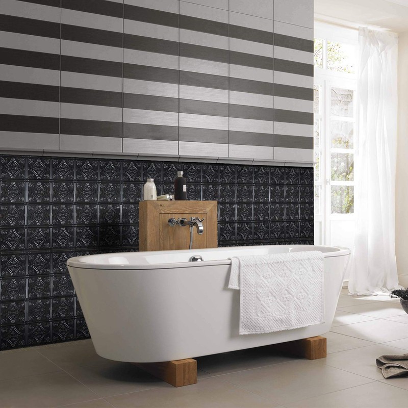 Holydecot Tin Wall Tiles 24x24 Nail-Up, Stair Risers, Metal Ceiling