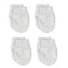 Soft Touch 100% Cotton Baby Anti Scratch Mittens - 4