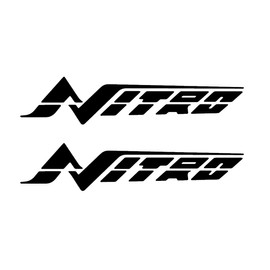 Imagnt Studio Graphics Set of 2 Boat Hull Marine Grade Vinyl Decals fits Nitro Boat, Restoration Stickers Select Size and Color (36 inches, Black)