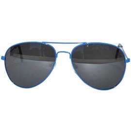 owl DARK SMOKE LENS AVIATION STYLE MEN WOMEN SUNGLASSES BLUE METAL FRAME SHADES UVB
