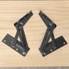 2 PCS Black Folding Spring Hinges,80 Degree Foldable Cabinet Hinges
