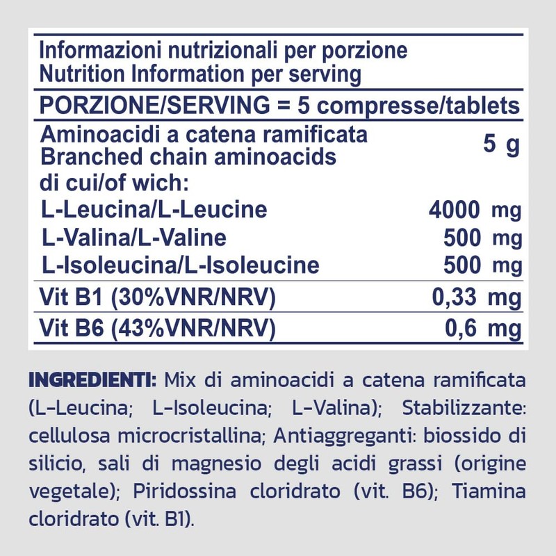 PROLABS – Bcaa Aminoacidi Ramificati Compresse 8.1.1, Amminoacidi 100% Veg
