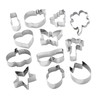 Chicago Metallic Stainless Steel Cookie Cutters with White Tin for