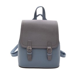 NICOLE & DORIS Womens Mini Backpack Fashion Backpacks Rucksack Handbag PU Leather City Daypack 2 in 1 Backpack Shoulder Bag Flap Backpack for Girls Ladies Blue