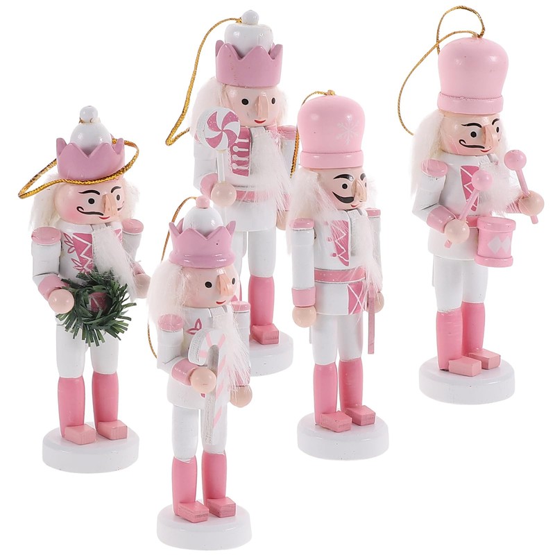 BESPORTBLE Christmas Nutcracker: 5Pcs Hanging Nutcracker Pendant Desktop Nutcracker Ornaments