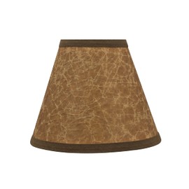 Aspen Creative 32117-5A Small Hardback Empire Shape Chandelier Clip-On Lamp Shade Set (5 Pack), Transitional Design in Dark Brown, 6" bottom width (3" x 6" x 5")