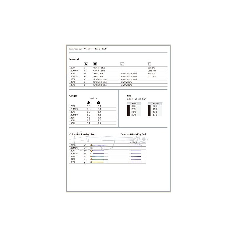 Dominant Strings 130 1/4 Aluminium Wound Regular Violin E String