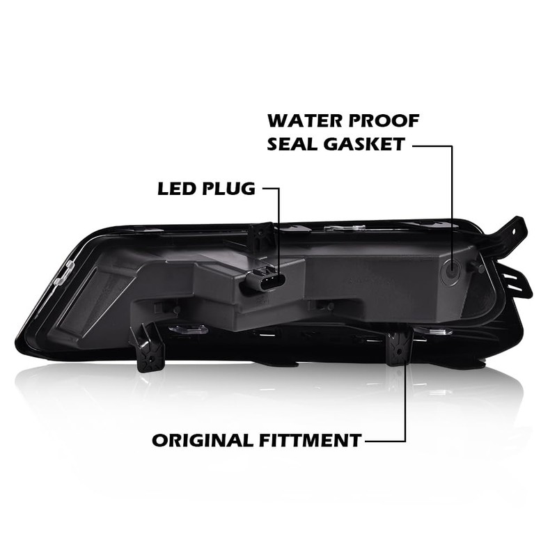 G-PLUS LED DRL Fog Lights Compatible With Chevy Impala LTZ