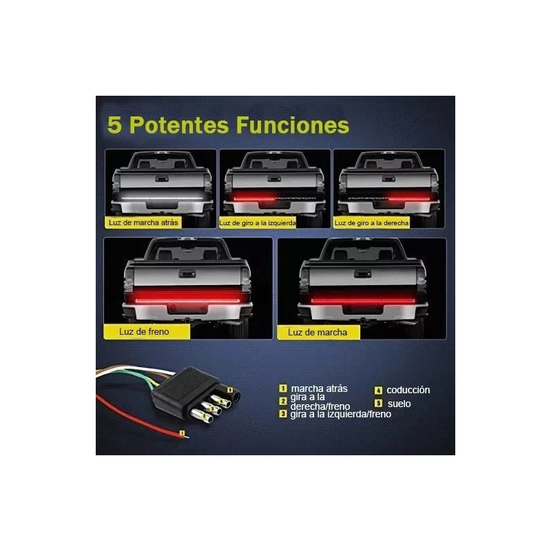 PUNKZZ Tiras Trasera Luces Direccionales Secuencial Drl Auto Camion