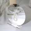 HZGUEOSTB Acrylic Wedding Table Numbers 1-15 with Stands,4.8"Round Mirror Gold