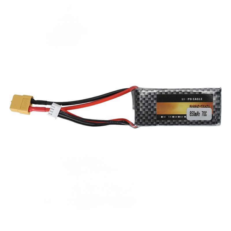 Drone Lithium Battery 11.1V 3S 850mah with XT60 Plug RC