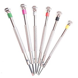 SUISSETEK 6-Piece Deluxe Watch Screwdriver Kit .8,1.0,1.20,1.40,1.6,2.0mm - MADE IN FRANCE
