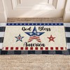 Dlzdn 4th of July Patriotic Blue Red Star Door Mat