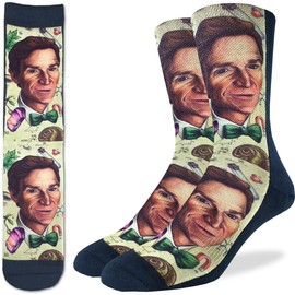 Good Luck Sock Men's Bill Nye the Science Guy Socks, Adult