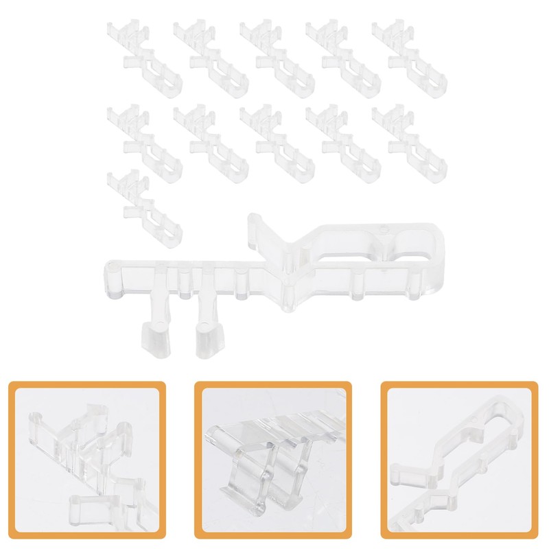 NOLITOY 12pcs Clear Hidden Valance Clips for Window Blinds Blind