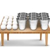 Gamie Bucket Ping Pong Ball Game Includes 9 Metal Buckets,