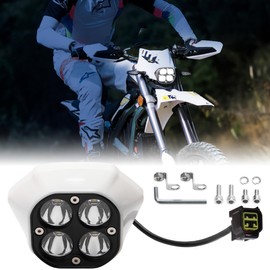 URLWALL Upgraded Headlight for Sur Ron Ultra Bee, Plug N Play LED Headlight Front Lamp Light With Mounting Bracket, Square Four Bulbs Headlamp & Assemblies for Sur ron, 3 Modes