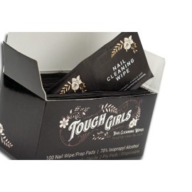 TOUGH GIRLS | Nail Cleaning Alcohol Wipe & Prep Pads | 70% Alcohol | Individually Wrapped, 2-Ply, Disposable, Sterile Pads (100 qty)