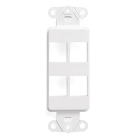 Leviton 41644-W QuickPort Decora Insert, 4-Port, White