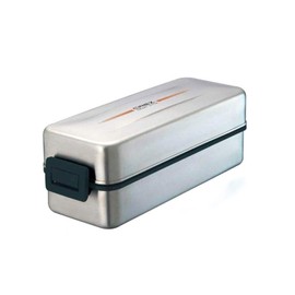 Asbel 3610 2-Tier Lunch Box, 2 Tiers, 28.3 fl oz (870 ml), Clez SS-T870L with Bag, Stainless Steel