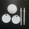 WinZo Toilet Round Dual Flush Button with Toilet Seat Bolts