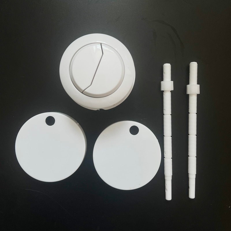 WinZo Toilet Round Dual Flush Button with Toilet Seat Bolts