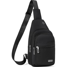 Small Sling Backpack Crossbody Sling Bag, Chest Bag Daypack Fanny Pack Cross Body Bag for Outdoors Hiking Traveling - Color: Z Black