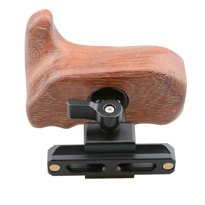 CAMVATE QRウッドハンドルグリップ（右手）DSLR Cageカメラケージ マウント(ブビンガ木材)