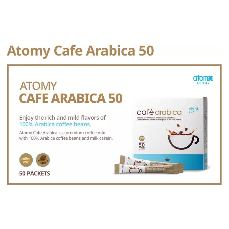 Sticks Atomy 50 Sticks Cafe Arabica Instant Coffee Mix Home
