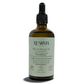 Reshma Beauty Olive & Almond Henna Infused Strengthening Oil with Glass Dropper – 100% Pure, Organic & Cold Pressed Multi-Purpose Hydrating Oil for Hair & Scalp Health, Beard & Eyebrows – 3.38 fl oz