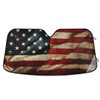 Grunge American Flag Car Windshield Sunshade Foldable Reflective Sun Shade