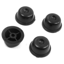 Flyshop Metal Stud Screw Mount Luggage Feet Foot Pad 4 Pcs Black (0.75 x 0.43)