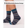A Pair of Colourful Jacquard Pattern Wool Socks for Men