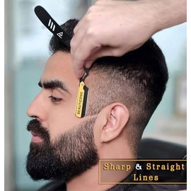 BEAUTICONE Navaja De Afeitar Recta Para Hombre Navaja De Afeitar Profesional De Barbero Con 100 Hojas De Un Solo Filo Navajas De Afeitar De Una Sola Hoja De Filo Recto Para Hombre()