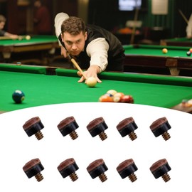 10 Pcs Billiard Cue Tips 10mm Leather Screws with Brass Screws Easy Installation High Durability for Amateurs and Professionals