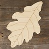 10x Wooden Oak Leaves Craft Shapes 3mm Plywood Tree English