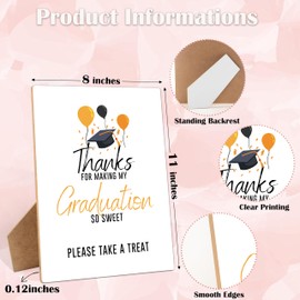 Graduation Is Sweet Please Take A Treat Sign for Dessert Table Decor, Graduation Decorations Class of 2025, 8×11" Wooden Sign With Stand Graduation Cap Balloons Decorative Sign For Grad Party
