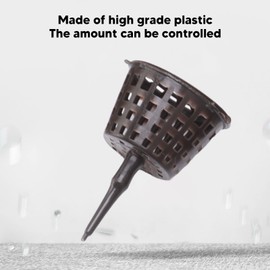 GLOGLOW 100PCS Bonsai Fertilizer Cups, Plastic Fertilizer Mesh Basket with Lid, Planting Fertilizer Net Pot, Garden Nutrition Box Tools for Succulents and Orchids (Small Size with Lid)