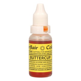 Sugarflair Edible Droplet Paint Food Colouring Liquid Buttercup - Food Paint for Sugar Paste, Butter Cream - Can be Used with Airbrush - 14 ml