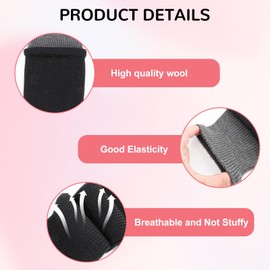 QKURT Wool Leg Warmers for Women and Girls, Knitted Warm Knee Warmers Crochet Ankle Leg Warmers Winter Boot Cuff Knee Socks with Retro Style