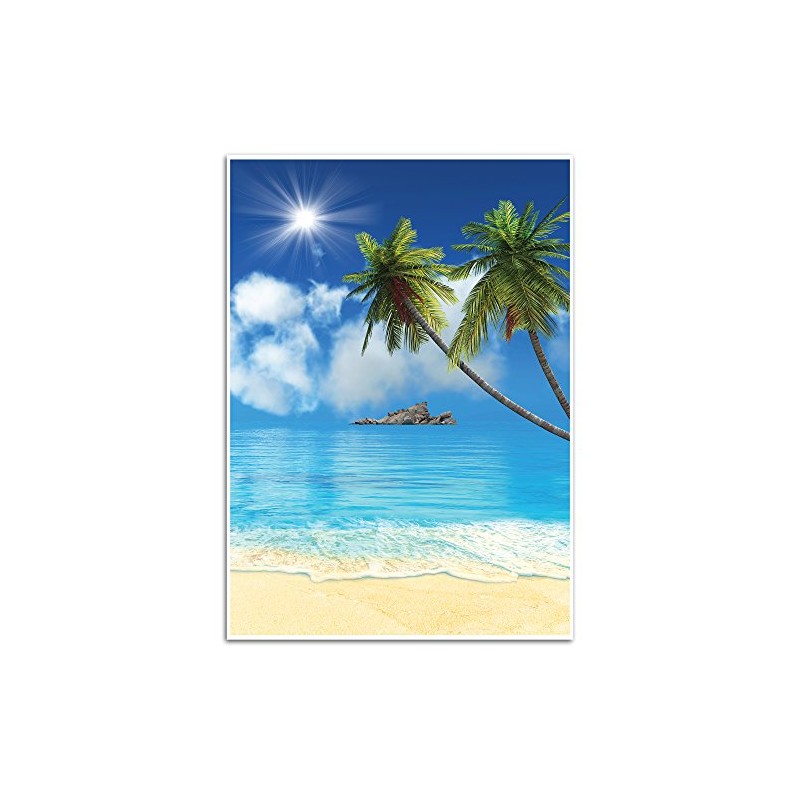 BLUE PANDA Tropical Beach Background - Photography Backdrop - Great