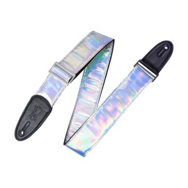 Levy's Leathers 2" Vinyl Guitar Strap Iridescent Design; Irridescent Rainbow (M7SC-SIL)