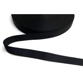 25mm Binding Tape Black Strap For Sewing Backpacks Edges Handles Bags Straps (100 Metres)