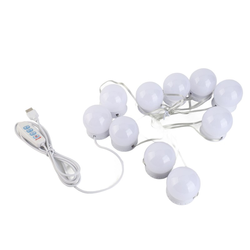 LED Makeup Mirror Lights Dimmable Bulb Warm/Cold Tones Dressing Mirror