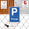 Privat Parkplatz Sign, 20 x 30 cm, Made of Sturdy