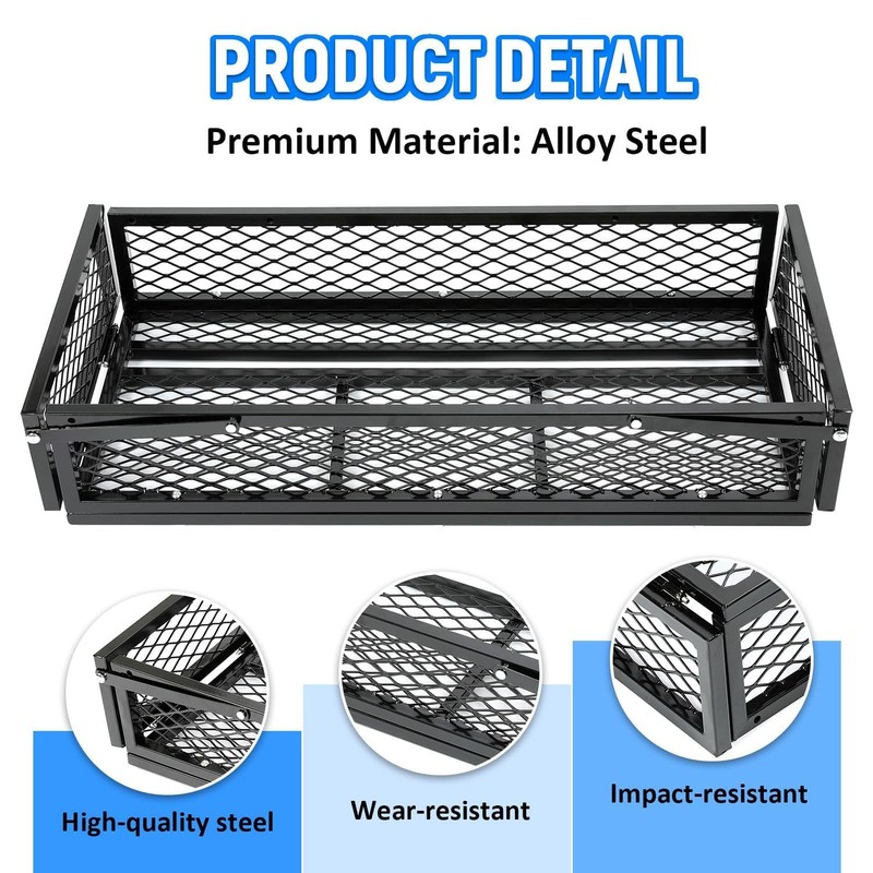 ECOTRIC Universal Front Cargo Basket Compatible with UTV ATV Drop