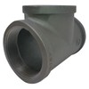 Gloxco 4" Pipe Fitting Tee, 150# Black Malleable Iron, Female