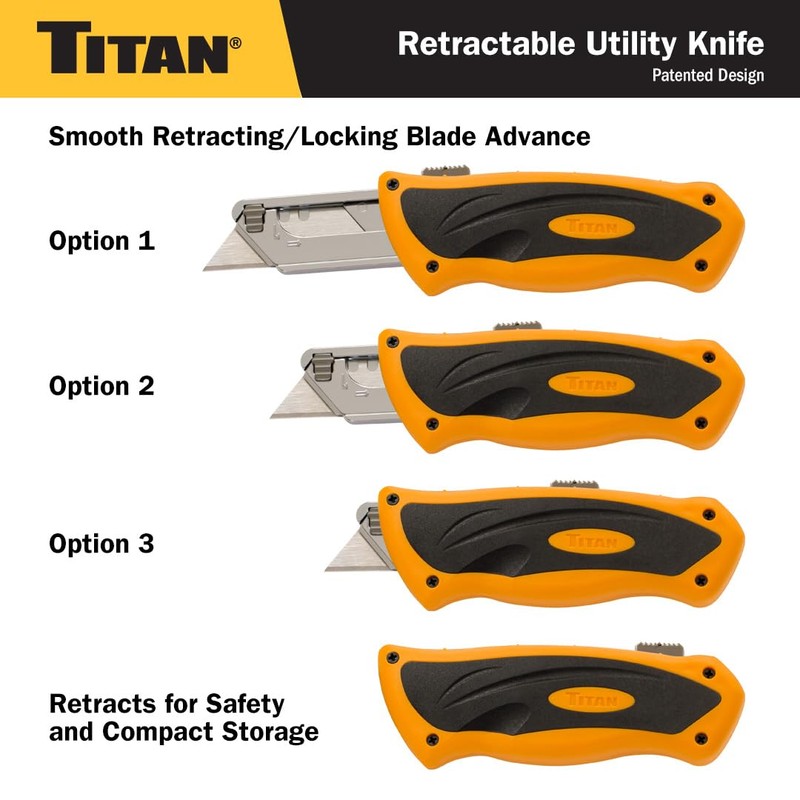 Titan 11024 Yellow Sliding Utility Knife