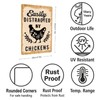 Easily Distracted by Chickens Tin Sign Funny Chicken Coop Metal